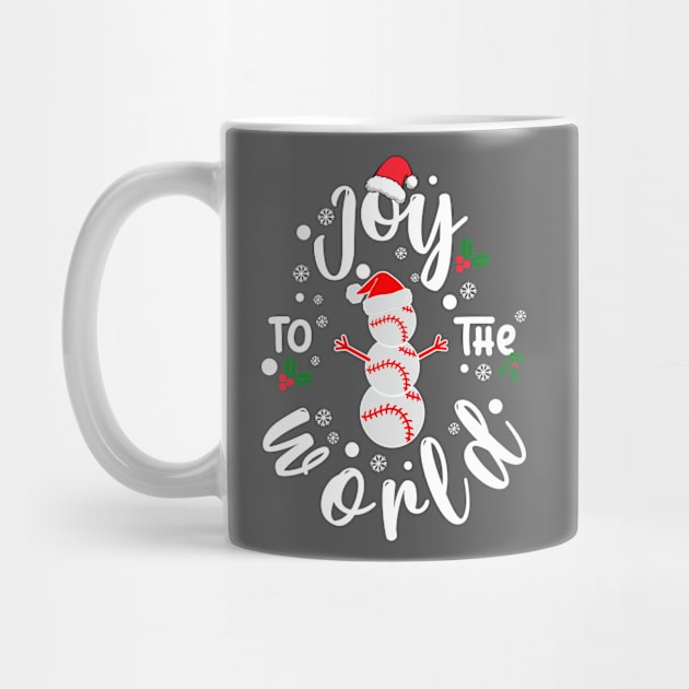 Christmas Baseball Joy To The World Funny Baseball Lover by egcreations